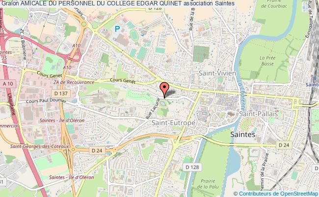 plan association Amicale Du Personnel Du College Edgar Quinet Saintes
