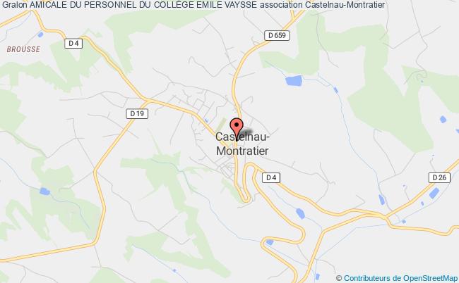 plan association Amicale Du Personnel Du CollÈge Emile Vaysse Castelnau Montratier-Sainte-Alauzie
