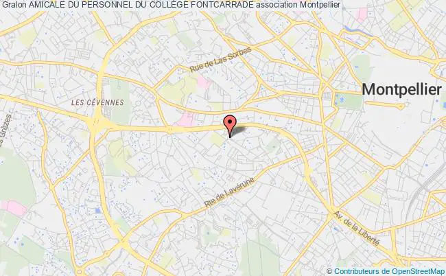 plan association Amicale Du Personnel Du CollÈge Fontcarrade Montpellier
