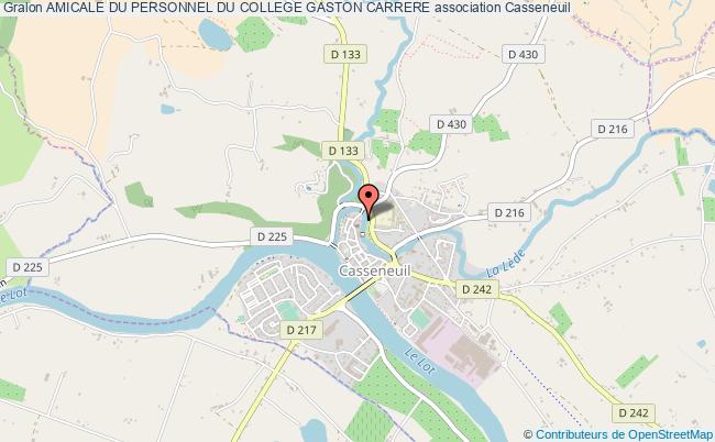 plan association Amicale Du Personnel Du College Gaston Carrere Casseneuil