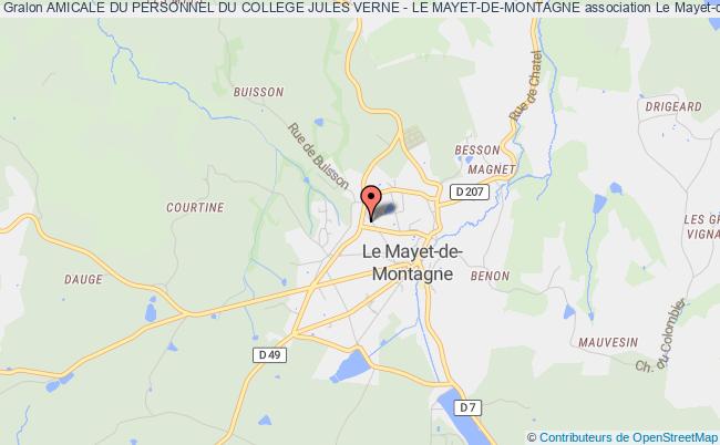 plan association Amicale Du Personnel Du College Jules Verne - Le Mayet-de-montagne Le Mayet-de-Montagne