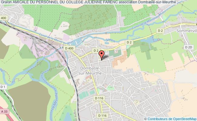 plan association Amicale Du Personnel Du College Julienne Farenc Dombasle-sur-Meurthe