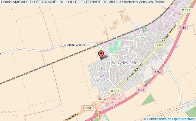 plan association Amicale Du Personnel Du College Leonard De Vinci Witry-lès-Reims