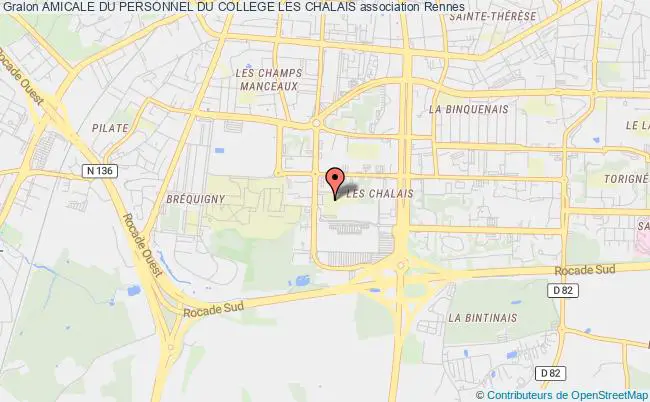 plan association Amicale Du Personnel Du College Les Chalais Rennes