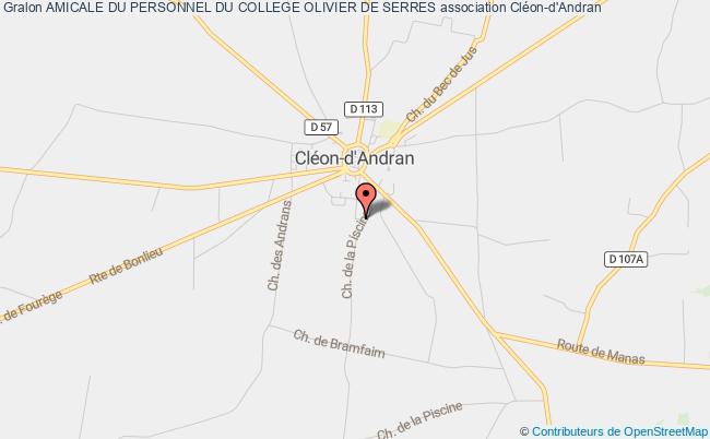 plan association Amicale Du Personnel Du College Olivier De Serres Cléon-d'Andran