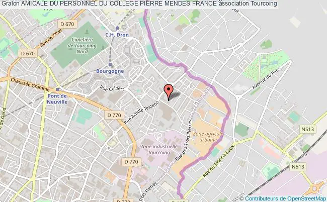 plan association Amicale Du Personnel Du College Pierre Mendes France Tourcoing