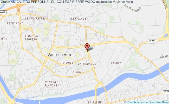 plan association Amicale Du Personnel Du College Pierre Valdo Vaulx-en-Velin