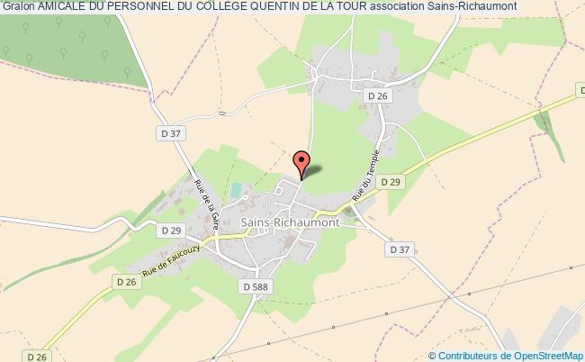 plan association Amicale Du Personnel Du College Quentin De La Tour Sains-Richaumont