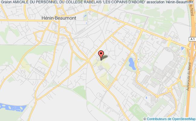 plan association Amicale Du Personnel Du College Rabelais 'les Copains D'abord' Hénin-Beaumont