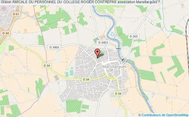 plan association Amicale Du Personnel Du College Roger Contrepas Marsillargues