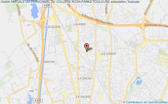 plan association Amicale Du Personnel Du College Rosa Parks Toulouse Toulouse Cedex 2