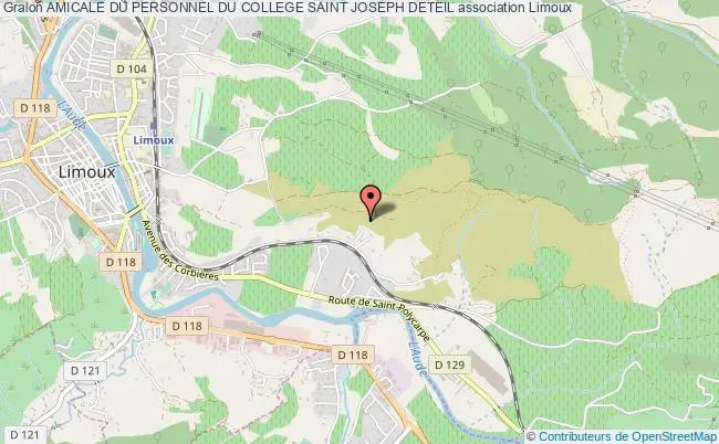 plan association Amicale Du Personnel Du College Saint Joseph Deteil Limoux