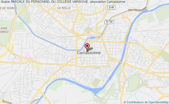plan association Amicale Du Personnel Du College Varsovie. Carcassonne