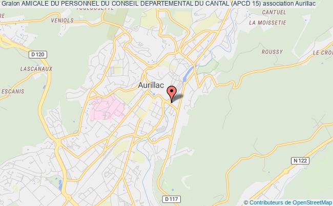 plan association Amicale Du Personnel Du Conseil Departemental Du Cantal (apcd 15) Aurillac