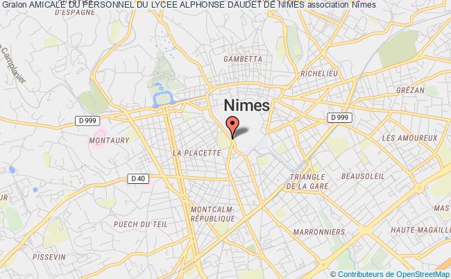 plan association Amicale Du Personnel Du Lycee Alphonse Daudet De Nimes Nîmes