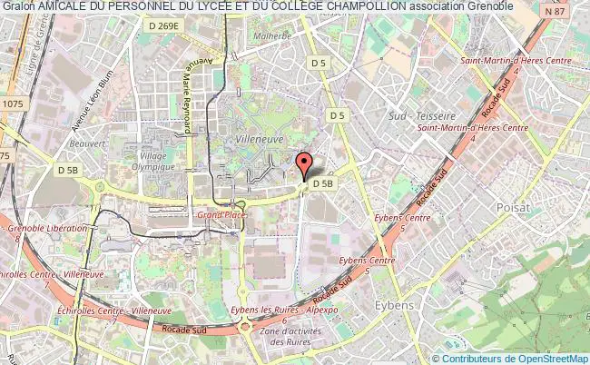 plan association Amicale Du Personnel Du Lycee Et Du College Champollion Grenoble