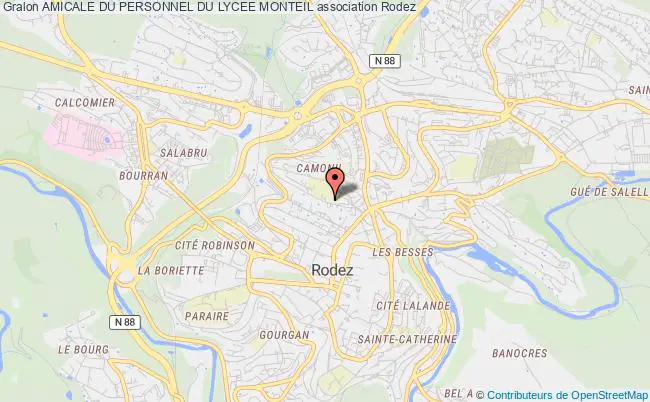 plan association Amicale Du Personnel Du Lycee Monteil Rodez