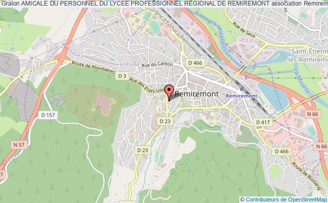 plan association Amicale Du Personnel Du Lycee Professionnel Regional De Remiremont Remiremont