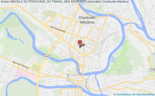 plan association Amicale Du Personnel Du Travail Des Ardennes Charleville-Mézières