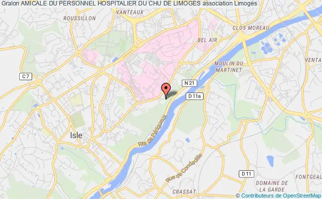 plan association Amicale Du Personnel Hospitalier Du Chu De Limoges Limoges