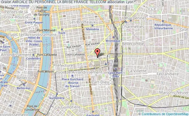 plan association Amicale Du Personnel La Brise France Telecom Lyon 3e Arrondissement