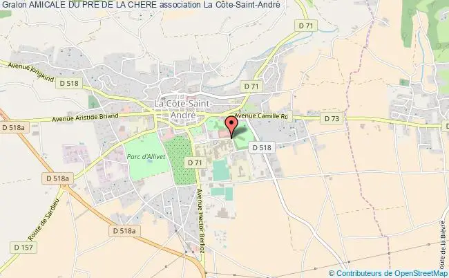 plan association Amicale Du Pre De La Chere La    Côte-Saint-André