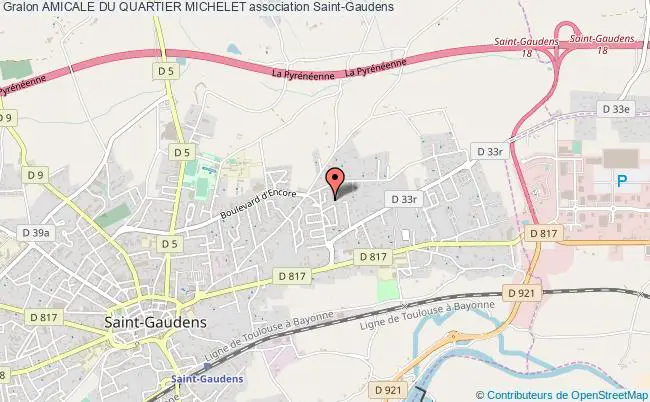 plan association Amicale Du Quartier Michelet Saint-Gaudens