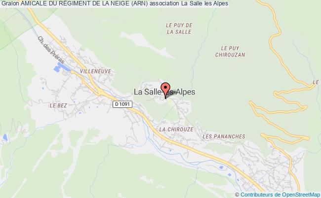 plan association Amicale Du RÉgiment De La Neige (arn) La    Salle-les-Alpes