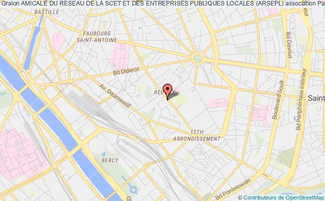 plan association Amicale Du Reseau De La Scet Et Des Entreprises Publiques Locales (arsepl) Paris