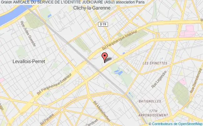 plan association Amicale Du Service De L'identite Judiciaire (asij) PARIS