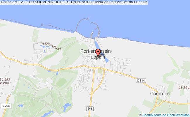plan association Amicale Du Souvenir De Port En Bessin Port-en-Bessin-Huppain