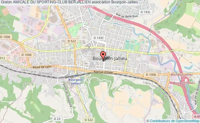 plan association Amicale Du Sporting-club Berjallien Bourgoin-Jallieu