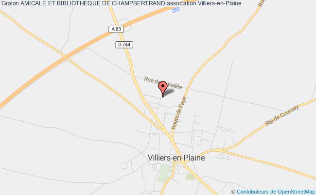 plan association Amicale Et Bibliotheque De Champbertrand Villiers-en-Plaine
