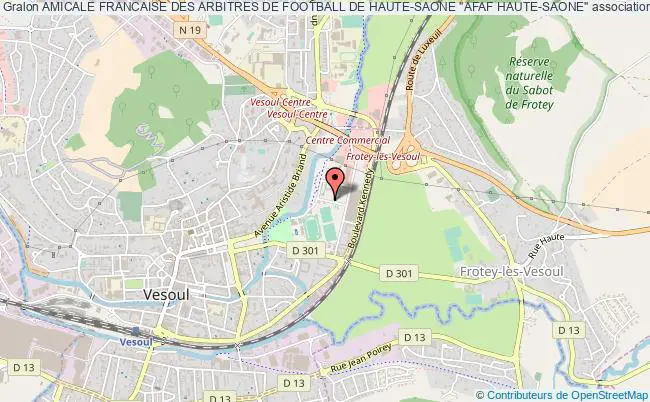 plan association Amicale Francaise Des Arbitres De Football De Haute-saone "afaf Haute-saone" Vesoul