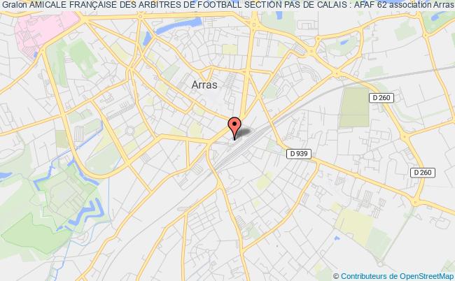 plan association Amicale FranÇaise Des Arbitres De Football Section Pas De Calais : Afaf 62 Arras