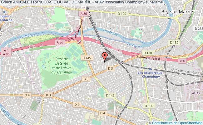plan association Amicale Franco Asie Du Val De Marne - Afav Champigny-sur-Marne