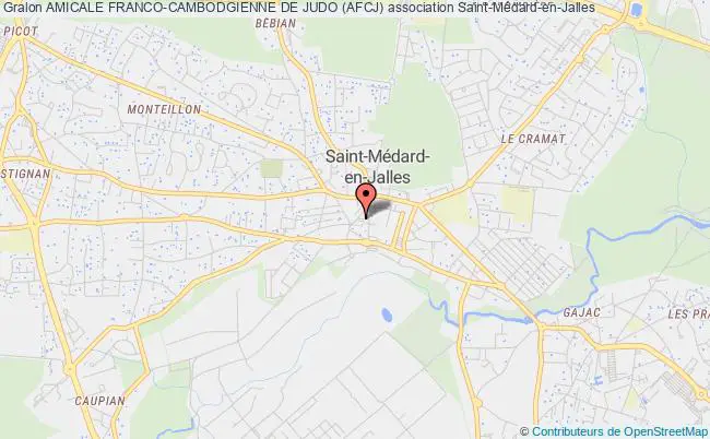 plan association Amicale Franco-cambodgienne De Judo (afcj) Saint-Médard-en-Jalles