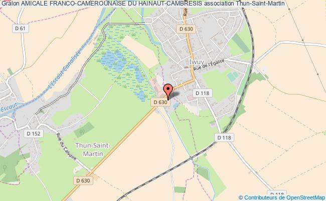 plan association Amicale Franco-camerounaise Du Hainaut-cambresis Thun-Saint-Martin