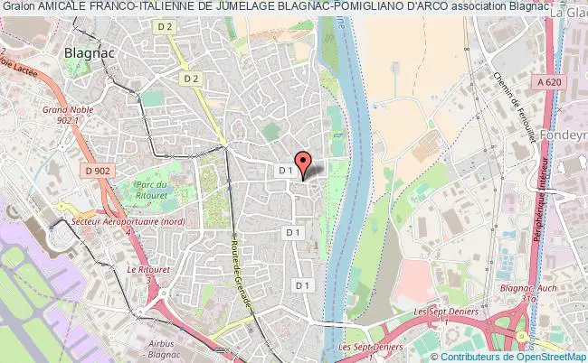 plan association Amicale Franco-italienne De Jumelage Blagnac-pomigliano D'arco Blagnac