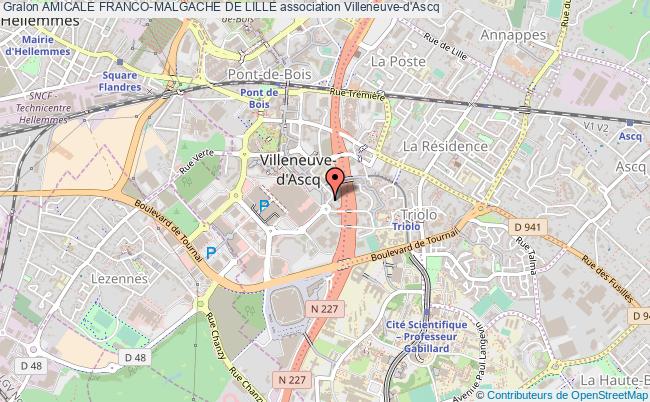 plan association Amicale Franco-malgache De Lille Villeneuve-d'Ascq