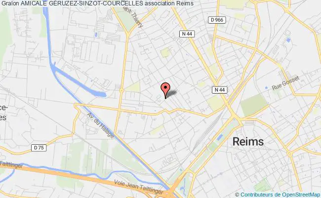 plan association Amicale GÉruzez-sinzot-courcelles Reims