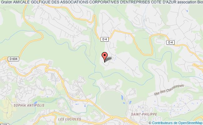 plan association Amicale Golfique Des Associations Corporatives D'entreprises Cote D'azur Biot