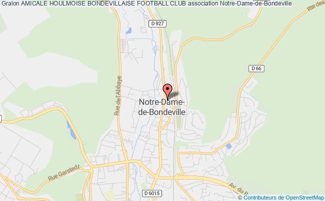 plan association Amicale Houlmoise Bondevillaise Football Club Notre-Dame-de-Bondeville