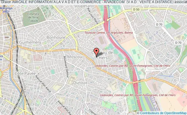 plan association Amicale Information A La V A D Et E-commerce - Aivadecom  (v A D : Vente A Distance) Toulouse