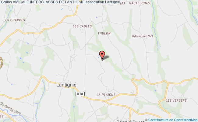 plan association Amicale Interclasses De Lantignie Lantignié