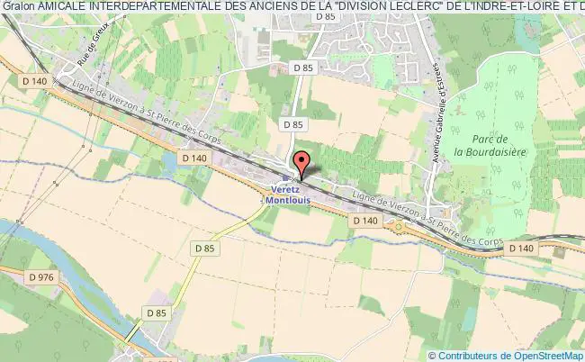 plan association Amicale Interdepartementale Des Anciens De La "division Leclerc" De L'indre-et-loire Et De La Sarthe Montlouis-sur-Loire