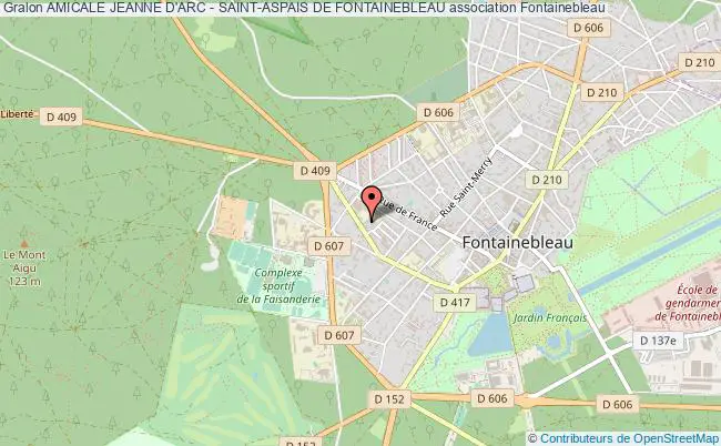 plan association Amicale Jeanne D'arc - Saint-aspais De Fontainebleau Fontainebleau
