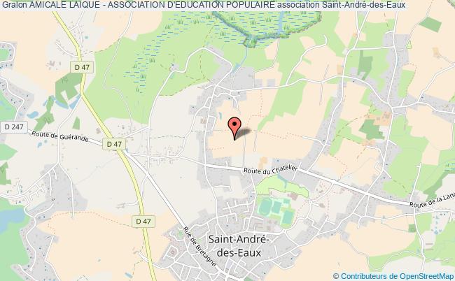 plan association Amicale Laique - Association D'education Populaire Saint-André-des-Eaux