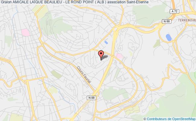 plan association Amicale LaÏque Beaulieu - Le Rond Point ( Alb ) Saint-Étienne