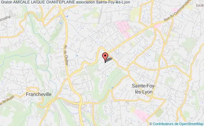 plan association Amicale LaÏque Chanteplaine Sainte-Foy-lès-Lyon